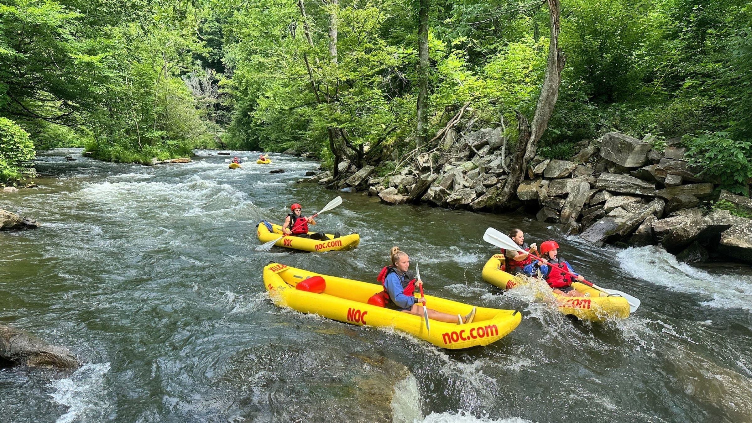 Participants whitewater rafting. Photo provided by MTAC.