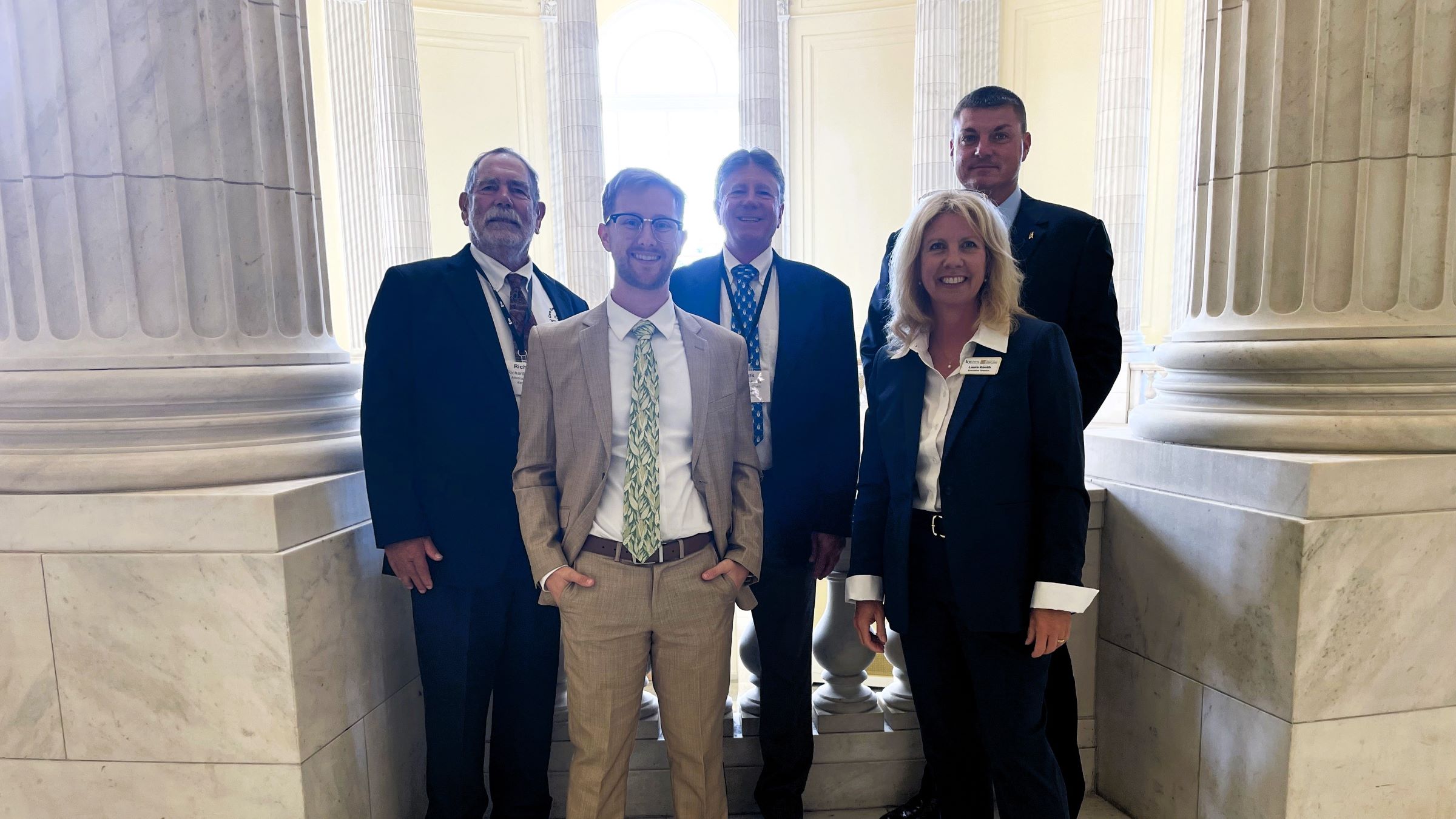 Travis Banet pictured with congressional staffers in Washington, D.C. Pictured provided by Travis Banet.