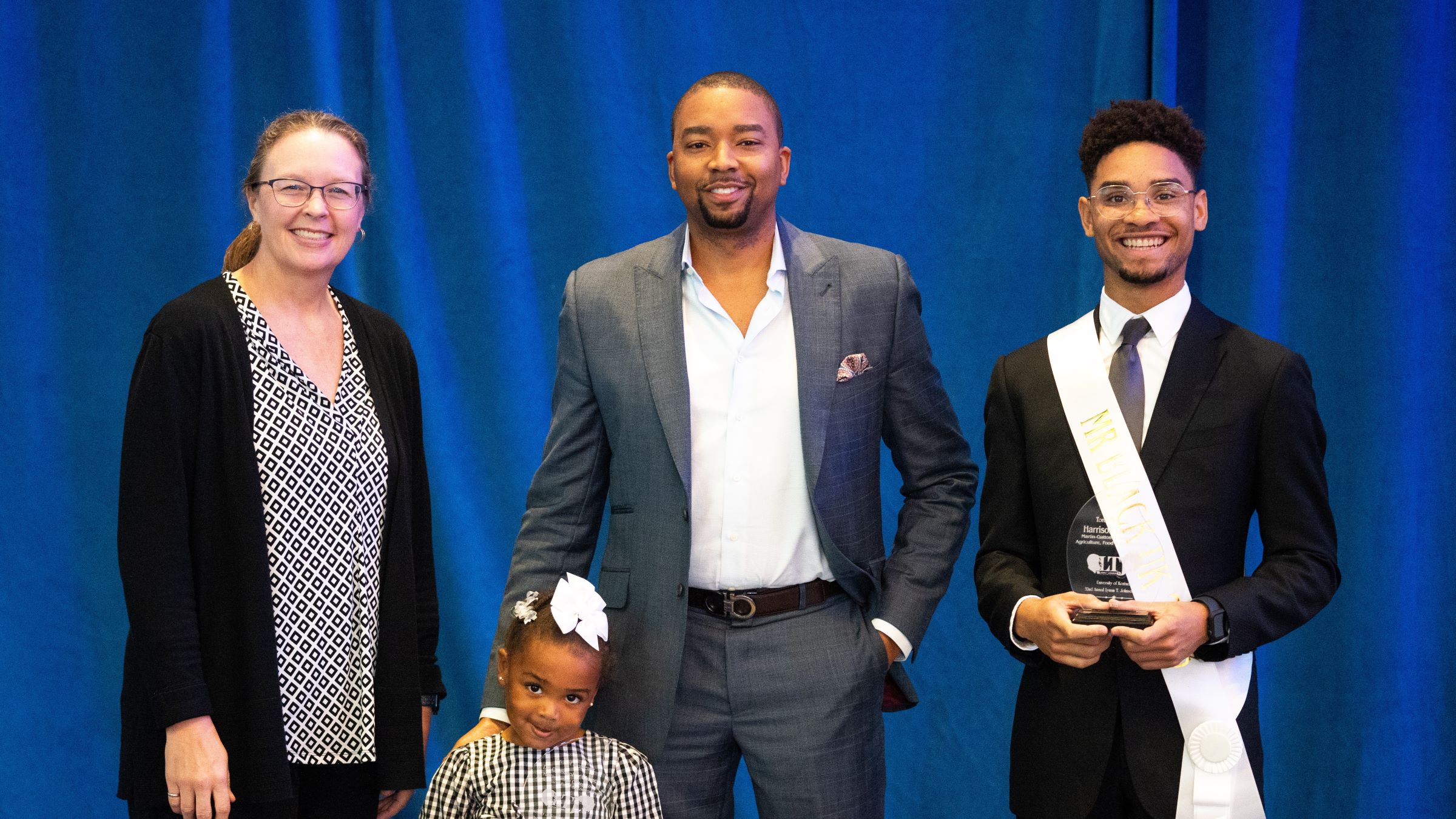 Harrison Goode (far right) recognized at the Lyman T. Johnson Ceremony. Photo provided by UK Photo.