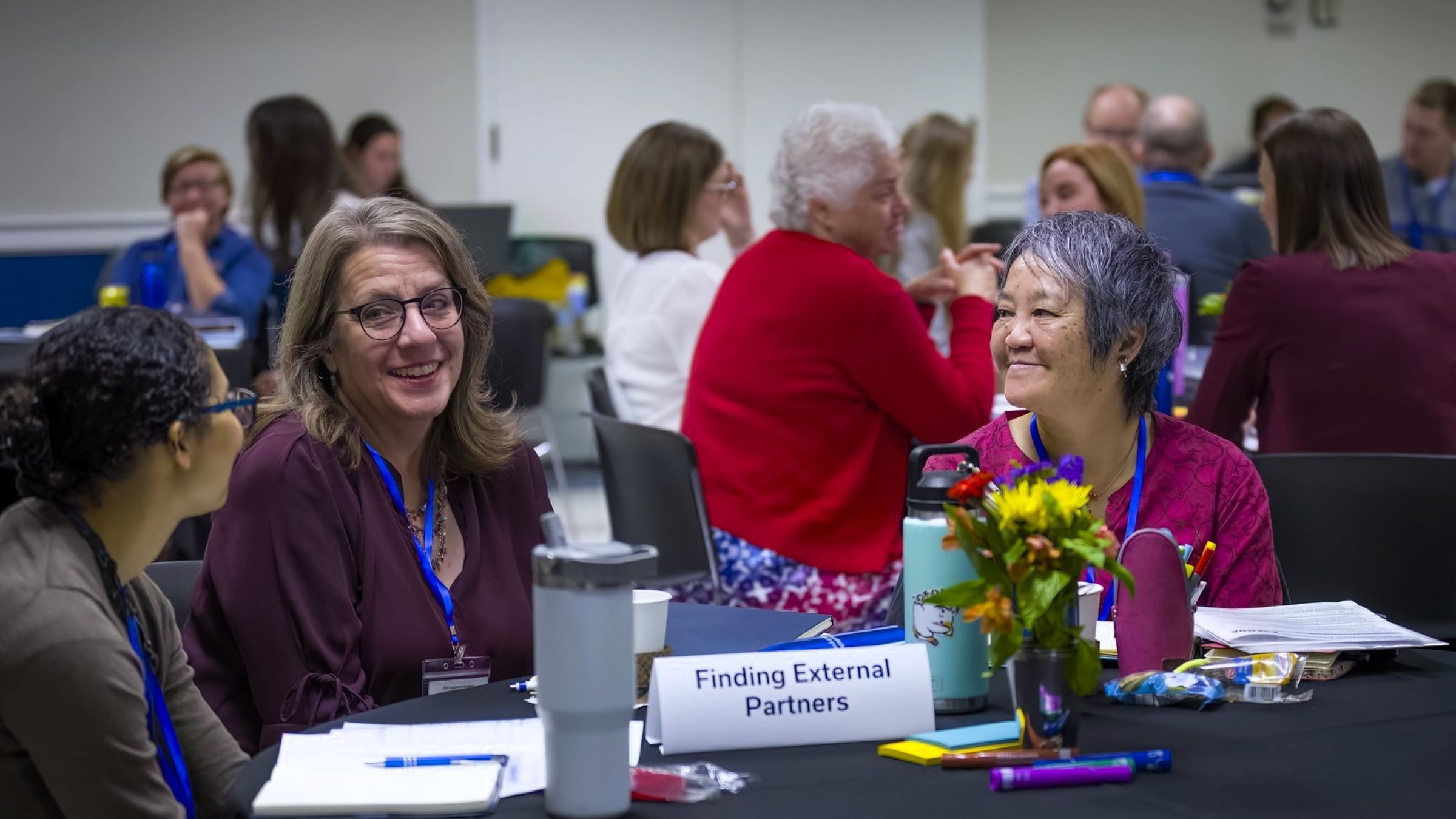 During the first day of Engagement Academy, roundtable discussions were centered around collaboration. Photo by Mark Pearson.